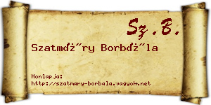 Szatmáry Borbála névjegykártya